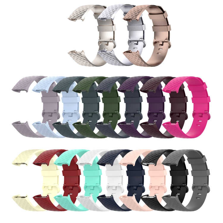 Color Buckle TPU Wrist Strap Watch Band for Fitbit Charge 4 / Charge 3 / Charge 3 SE, Size: S(Light Blue) - Watch Bands by buy2fix | Online Shopping UK | buy2fix