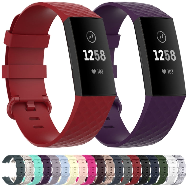 Color Buckle TPU Wrist Strap Watch Band for Fitbit Charge 4 / Charge 3 / Charge 3 SE, Size: S(Light Purple) - Watch Bands by buy2fix | Online Shopping UK | buy2fix