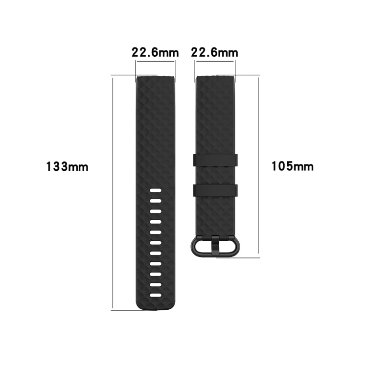 Color Buckle TPU Wrist Strap Watch Band for Fitbit Charge 4 / Charge 3 / Charge 3 SE, Size: L(Gray) - Watch Bands by buy2fix | Online Shopping UK | buy2fix