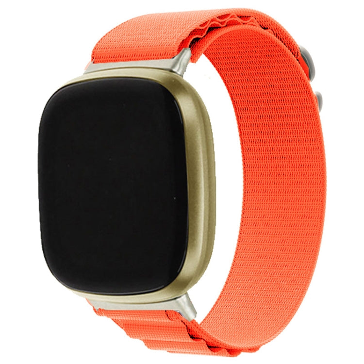 For Fitbit Versa 4 / Sense 2 Universal Loop Nylon Watch Band(Orange) - Watch Bands by buy2fix | Online Shopping UK | buy2fix