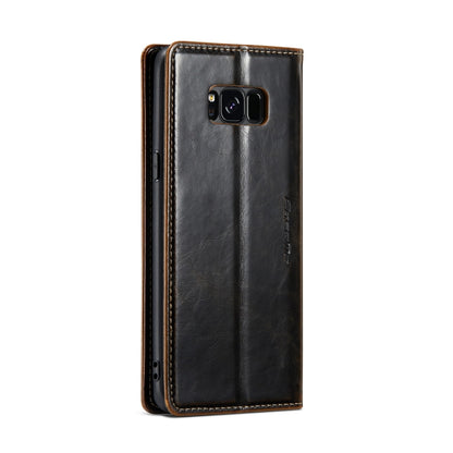 For Samsung Galaxy S8 CaseMe 003 Crazy Horse Texture Leather Phone Case(Coffee) - Galaxy Phone Cases by CaseMe | Online Shopping UK | buy2fix