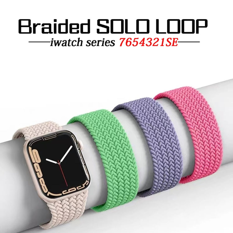 Nylon Single-turn Braided Watch Band For Apple Watch Ultra 49mm&Watch Ultra 2 49mm / Series 9&8&7 45mm / SE 3&SE 2&6&SE&5&4 44mm / 3&2&1 42mm, Length:145mm(Z Blue Green) - Watch Bands by buy2fix | Online Shopping UK | buy2fix