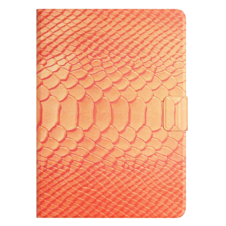 For Samsung Galaxy Tab A8 Solid Color Crocodile Texture Leather Smart Tablet Case(Orange) - Other Galaxy Tab PC by buy2fix | Online Shopping UK | buy2fix