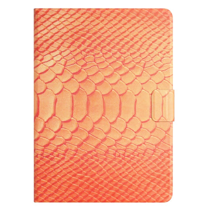 For Samsung Galaxy Tab A8 Solid Color Crocodile Texture Leather Smart Tablet Case(Orange) - Other Galaxy Tab PC by buy2fix | Online Shopping UK | buy2fix