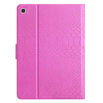 For Samsung Galaxy Tab S6 Lite Solid Color Crocodile Texture Leather Smart Tablet Case(Rose Red) - Tab S6 Lite P610 / P615 by buy2fix | Online Shopping UK | buy2fix