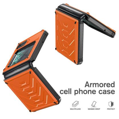 For Motorola Razr 2022 All-inclusive Shockproof Folding Phone Case(Orange) - Motorola Cases by buy2fix | Online Shopping UK | buy2fix