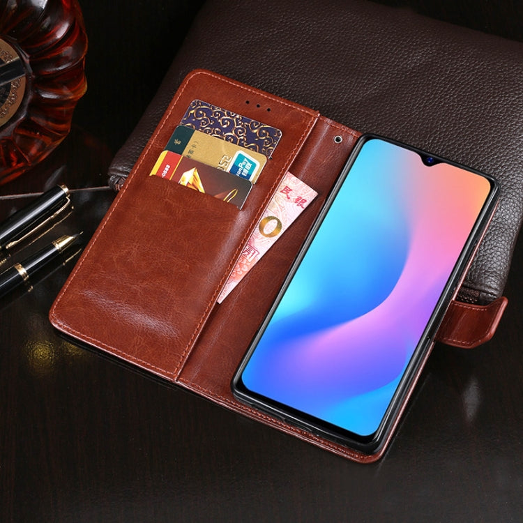 For Blackview A60 Pro idewei Crazy Horse Texture Horizontal Flip Leather Case with Holder & Card Slots & Wallet(Rose Red) - More Brand by idewei | Online Shopping UK | buy2fix