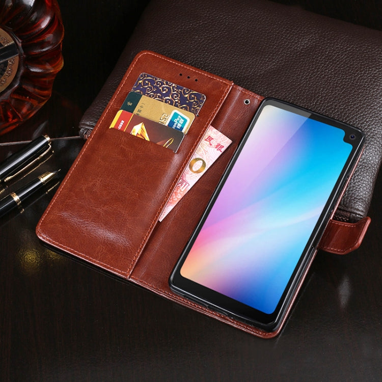 For Blackview BV6100 idewei Crazy Horse Texture Horizontal Flip Leather Case with Holder & Card Slots & Wallet(Brown) - More Brand by idewei | Online Shopping UK | buy2fix