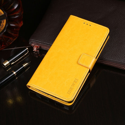 For Blackview BV6100 idewei Crazy Horse Texture Horizontal Flip Leather Case with Holder & Card Slots & Wallet(Yellow) - More Brand by idewei | Online Shopping UK | buy2fix