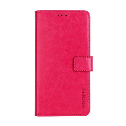 For Ulefone Armor 7 idewei  Crazy Horse Texture Horizontal Flip Leather Case with Holder & Card Slots & Wallet(Rose Red) - Ulefone Cases by idewei | Online Shopping UK | buy2fix