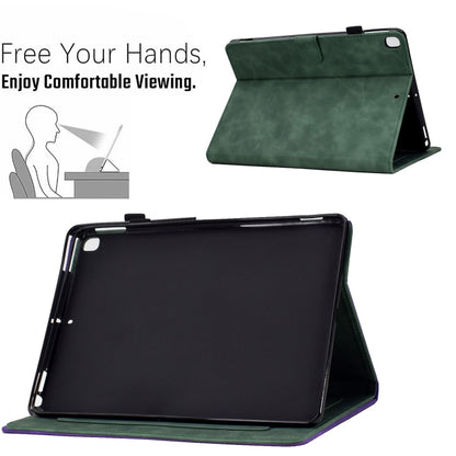 For Samsung Galaxy Tab S6 Lite P610 Peony Butterfly Embossed Leather Smart Tablet Case(Green) - Tab S6 Lite P610 / P615 by buy2fix | Online Shopping UK | buy2fix