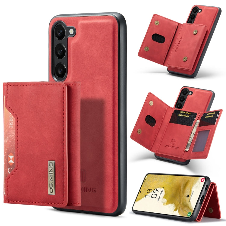 For Samsung Galaxy S23 5G DG.MING M2 Series 3-Fold Multi Card Bag + Phone Case(Red) - Galaxy S23 5G Cases by DG.MING | Online Shopping UK | buy2fix