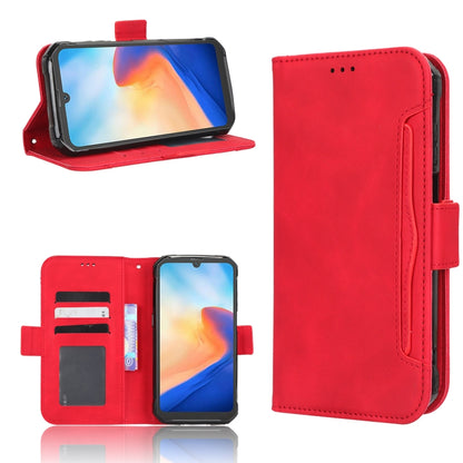 For Blackview BV7200 Skin Feel Calf Texture Card Slots Leather Phone Case(Red) - More Brand by buy2fix | Online Shopping UK | buy2fix