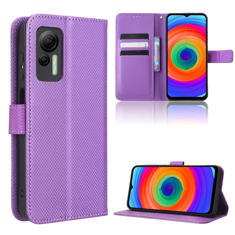 For Ulefone Note 14 Diamond Texture Leather Phone Case(Purple) - Ulefone Cases by buy2fix | Online Shopping UK | buy2fix