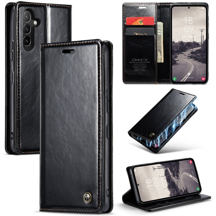 For Samsung Galaxy A54 5G CaseMe 003 Crazy Horse Texture Leather Phone Case(Black) - Galaxy Phone Cases by CaseMe | Online Shopping UK | buy2fix