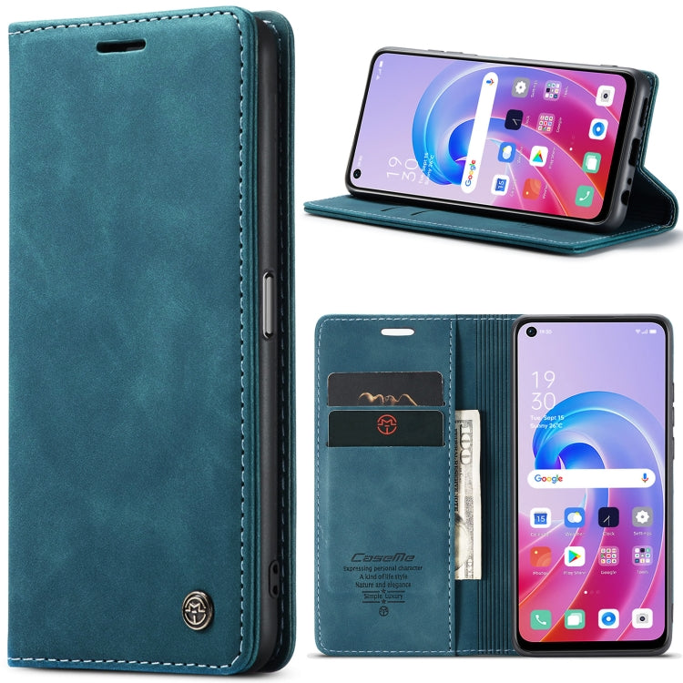 CaseMe 013 Multifunctional Horizontal Flip Leather Phone Case For OPPO A96 4G / A36 4G／A76 4G／K10 4G ／Realme 9i 4G (Blue) - OPPO Cases by CaseMe | Online Shopping UK | buy2fix