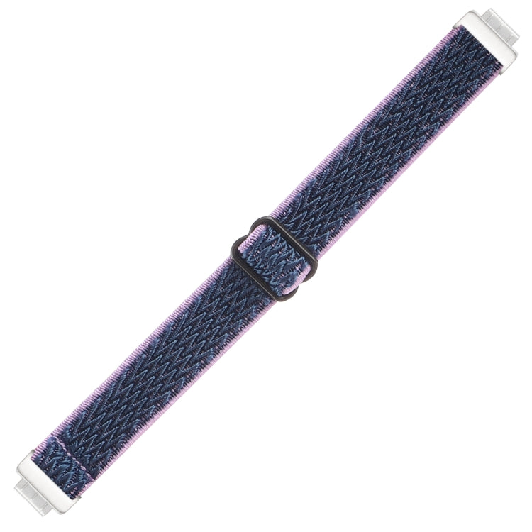 For Fitbit Inspire 2 Buckle Wave Braided Nylon Watch Band(Indigo Blue) - Watch Bands by buy2fix | Online Shopping UK | buy2fix