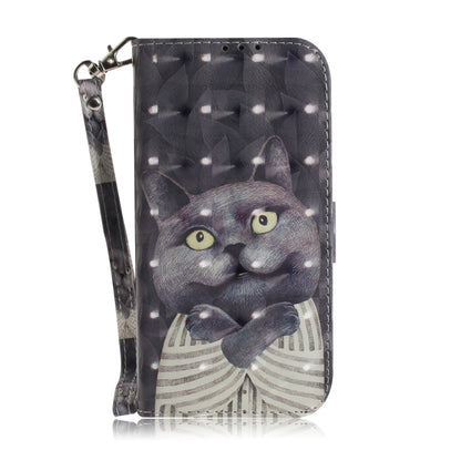 For OnePlus 11 3D Colored Horizontal Flip Leather Phone Case(Hug Cat) - OnePlus Cases by buy2fix | Online Shopping UK | buy2fix