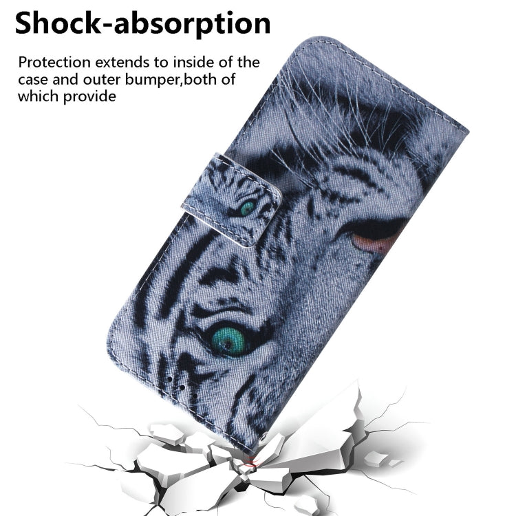 For OnePlus 11 Coloured Drawing Flip Leather Phone Case(Tiger) - OnePlus Cases by buy2fix | Online Shopping UK | buy2fix