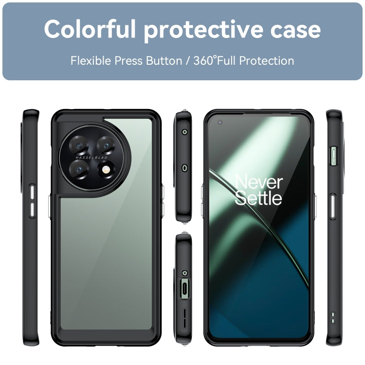 For OnePlus 11 5G Colorful Series Acrylic + TPU Phone Case(Black) - OnePlus Cases by buy2fix | Online Shopping UK | buy2fix