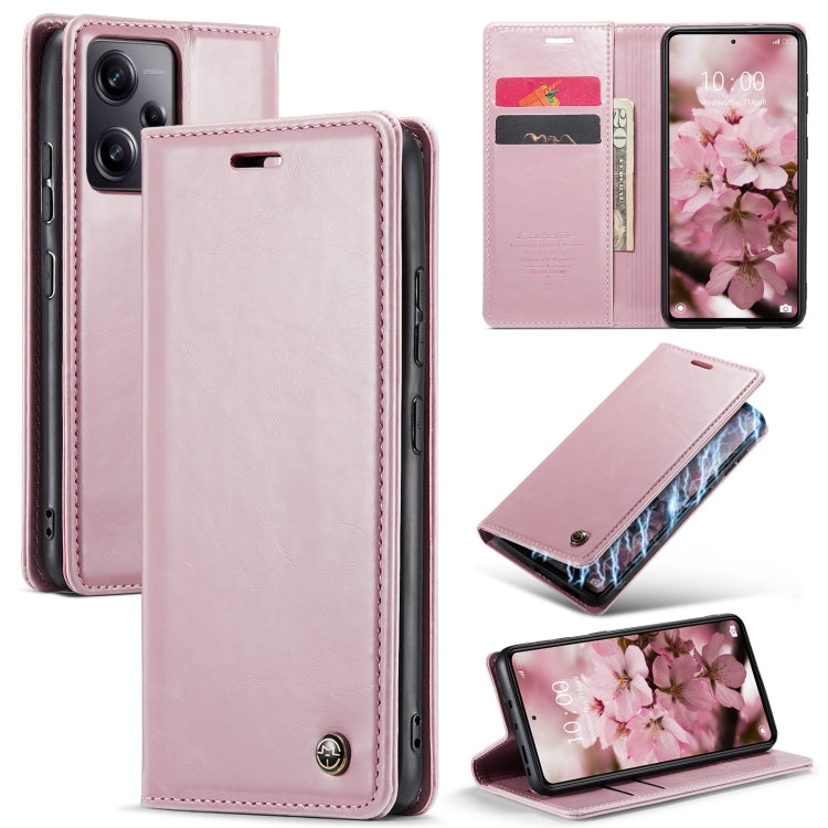 For Xiaomi Redmi Note 12 Pro+ 5G CaseMe 003 Crazy Horse Texture Leather Phone Case(Rose Gold) - Xiaomi Cases by CaseMe | Online Shopping UK | buy2fix