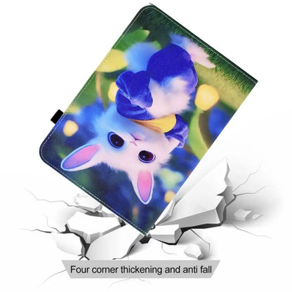 For Samsung Galaxy Tab S5e T720 Colored Drawing Stitching Elastic Band Leather Smart Tablet Case(Cute Rabbit) - Tab S5E 10.5 T720 / T725 by buy2fix | Online Shopping UK | buy2fix