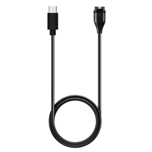 For Garmin Forerunner 265 / 265S / 965 Universal Type-C / USB-C Smart Watch Charging Cable, Length: 1m(Black) - Charger by buy2fix | Online Shopping UK | buy2fix