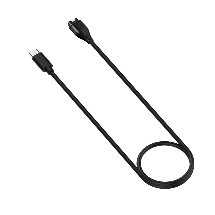 For Garmin Forerunner 265 / 265S / 965 Universal Type-C / USB-C Smart Watch Charging Cable, Length: 1m(Black) - Charger by buy2fix | Online Shopping UK | buy2fix