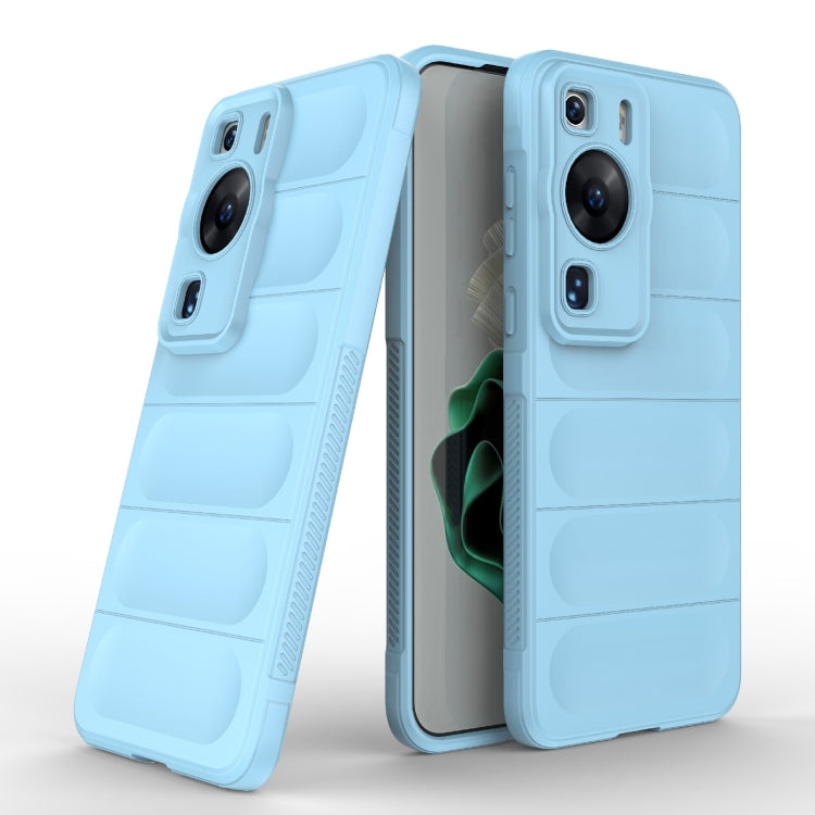 For Huawei P60 Magic Shield TPU + Flannel Phone Case(Light Blue) - Huawei Cases by buy2fix | Online Shopping UK | buy2fix