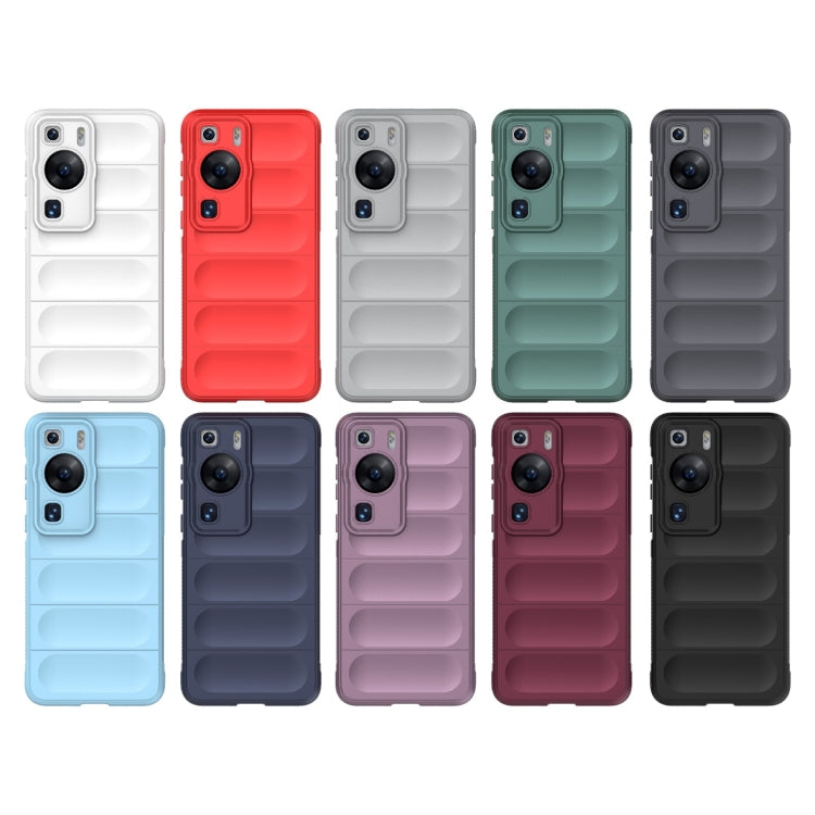 For Huawei P60 Magic Shield TPU + Flannel Phone Case(Light Blue) - Huawei Cases by buy2fix | Online Shopping UK | buy2fix