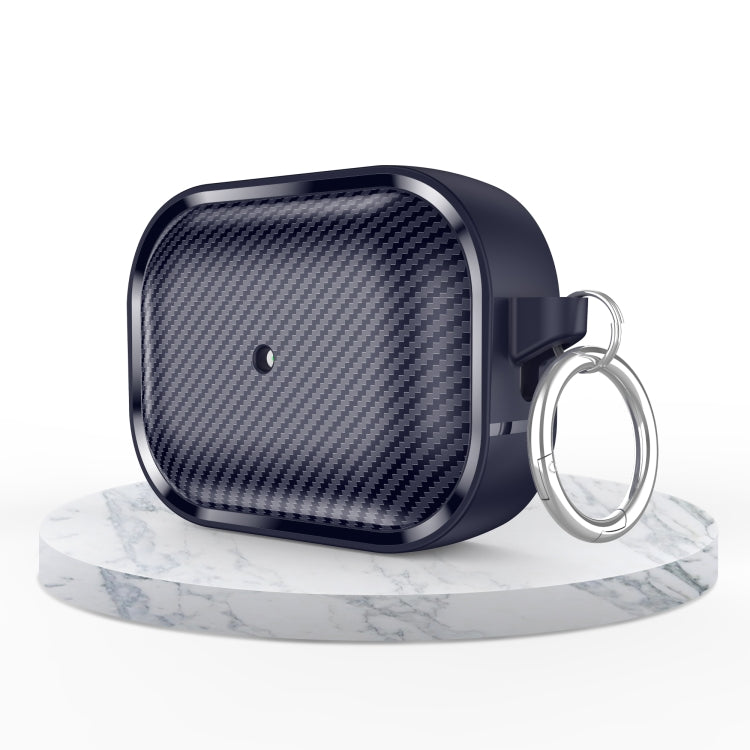 For AirPods Pro Photo Frame Carbon Fiber Series Earphone Case(Dark Blue) - For AirPods Pro by buy2fix | Online Shopping UK | buy2fix