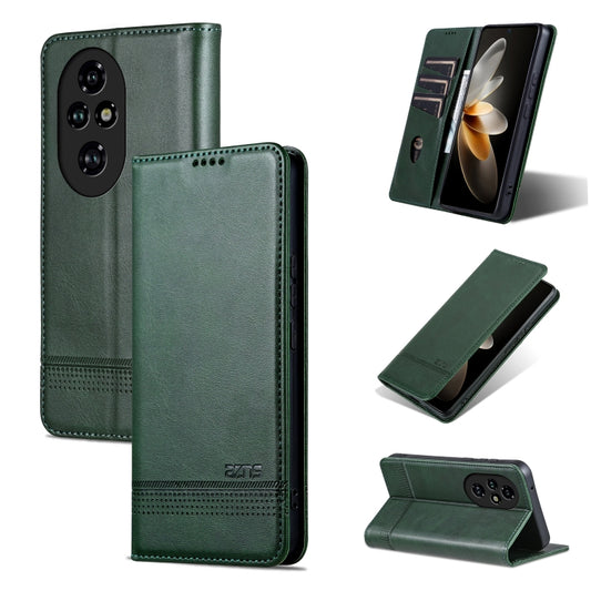 For Honor 200 AZNS Magnetic Calf Texture Flip Leather Phone Case(Dark Green) - Honor Cases by AZNS | Online Shopping UK | buy2fix