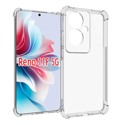 For OPPO Reno11 F 5G Global Shockproof Non-slip Thickening TPU Phone Case(Transparent) - Reno11 F Cases by buy2fix | Online Shopping UK | buy2fix