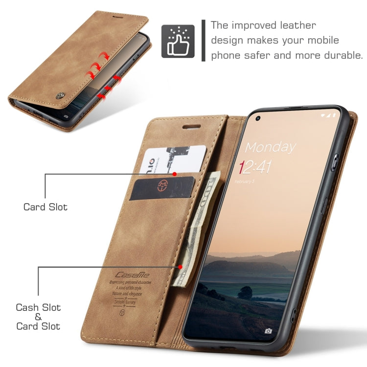 For OnePlus 11 CaseMe 013 Multifunctional Horizontal Flip Leather Phone Case(Brown) - OnePlus Cases by CaseMe | Online Shopping UK | buy2fix