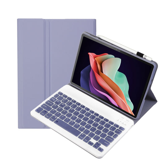 For Huawei MatePad 11 2023 AHW13 Lambskin Texture Ultra-thin Detachable Bluetooth Keyboard Leather Case(Purple) - Huawei Keyboard by buy2fix | Online Shopping UK | buy2fix