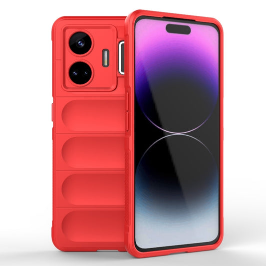 For Realme GT Neo 5 5G Magic Shield TPU + Flannel Phone Case(Red) - Realme Cases by buy2fix | Online Shopping UK | buy2fix