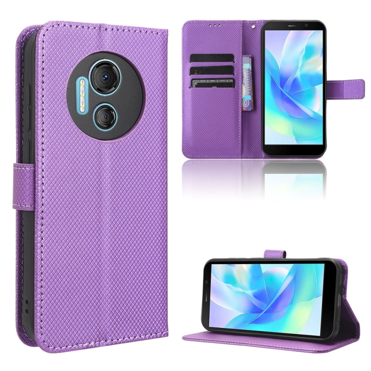 For Doogee X97 / X97 Pro Diamond Texture Leather Phone Case(Purple) - Doogee Cases by buy2fix | Online Shopping UK | buy2fix