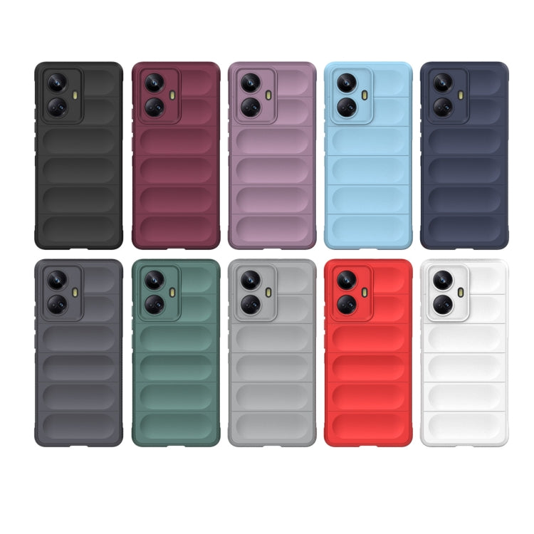 For Realme 10 Pro+ 5G Magic Shield TPU + Flannel Phone Case(Black) - Realme Cases by buy2fix | Online Shopping UK | buy2fix