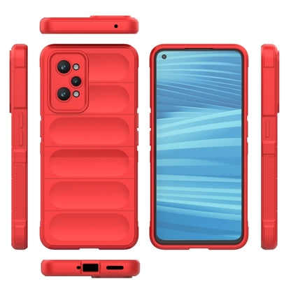 For Realme GT2 Magic Shield TPU + Flannel Phone Case(Dark Blue) - Realme Cases by buy2fix | Online Shopping UK | buy2fix