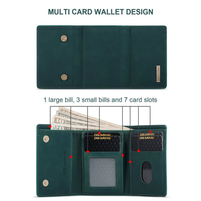 For Samsung Galaxy A55 5G DG.MING M1 Series 3-Fold Multi Card Wallet + Magnetic Phone Case(Green) - Galaxy Phone Cases by DG.MING | Online Shopping UK | buy2fix