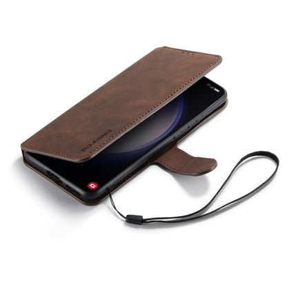 For Samsung Galaxy S23 5G DG.MING Retro Oil Edge Flip Leather Phone Case(Coffee) - Galaxy S23 5G Cases by DG.MING | Online Shopping UK | buy2fix