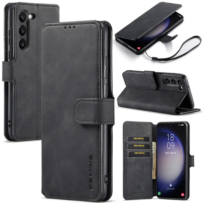 For Samsung Galaxy S23+ 5G DG.MING Retro Oil Edge Flip Leather Phone Case(Black) - Galaxy S23+ 5G Cases by DG.MING | Online Shopping UK | buy2fix