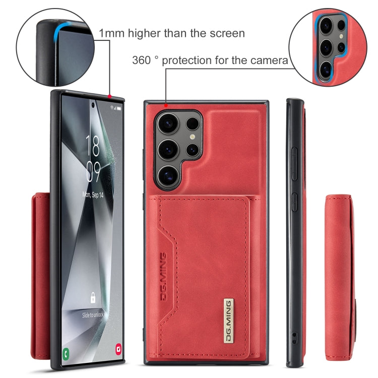 For Samsung Galaxy S24 Ultra 5G DG.MING M2 Series 3-Fold Multi Card Bag + Magnetic Phone Case(Red) - Galaxy S24 Ultra 5G Cases by DG.MING | Online Shopping UK | buy2fix