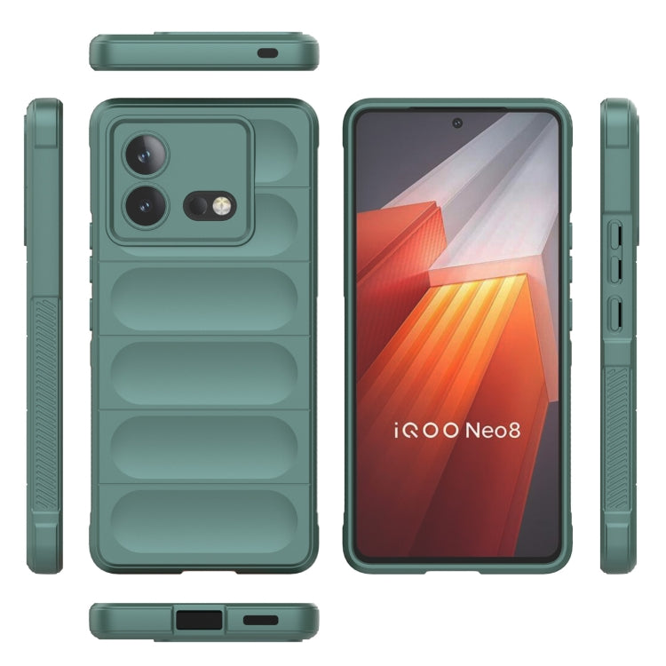 For vivo iQOO Neo8 Magic Shield TPU + Flannel Phone Case(Wine Red) - vivo Cases by buy2fix | Online Shopping UK | buy2fix