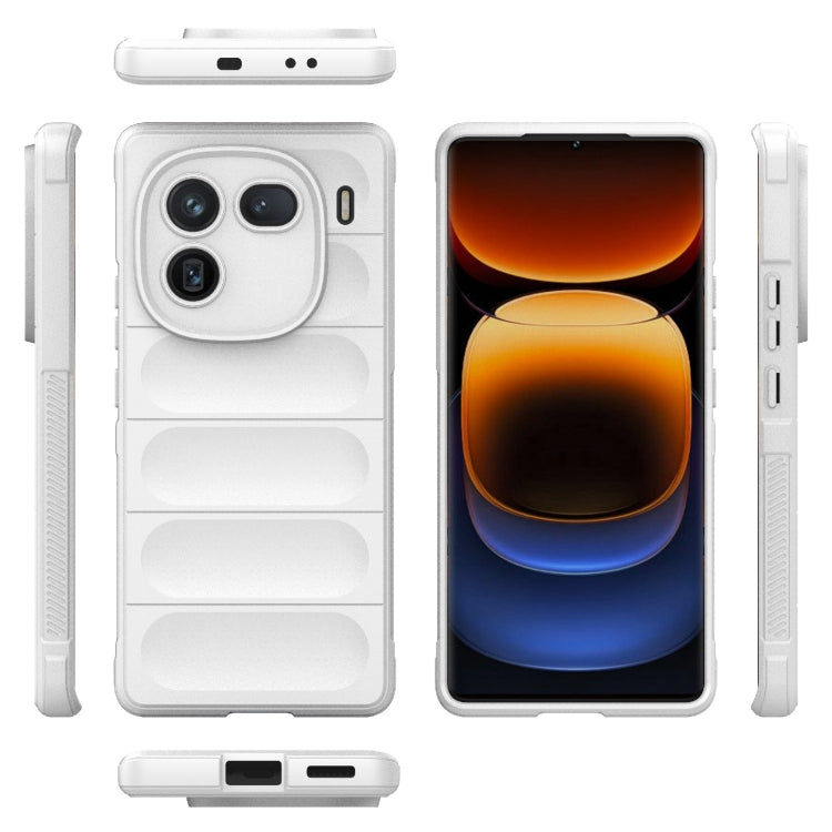 For vivo iQOO 12 Pro 5G Magic Shield TPU + Flannel Phone Case(White) - iQOO 12 Pro Cases by buy2fix | Online Shopping UK | buy2fix