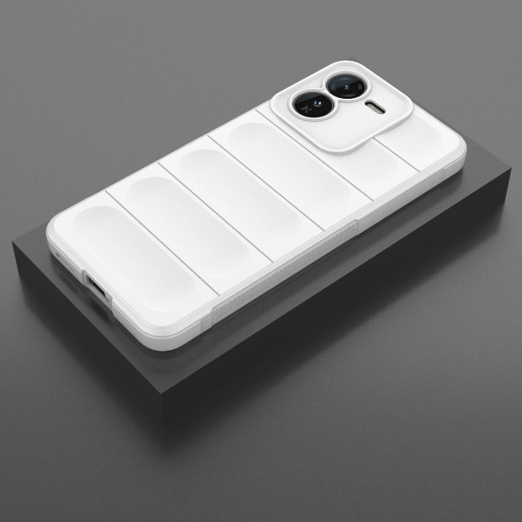 For vivo iQOO Z9 5G Magic Shield TPU + Flannel Phone Case(White) - vivo Cases by buy2fix | Online Shopping UK | buy2fix