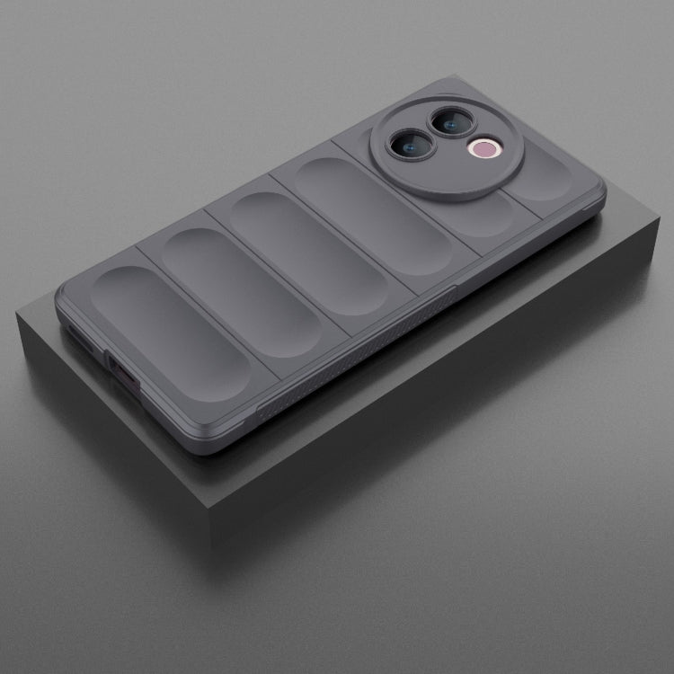 For vivo V30e 5G Global Magic Shield TPU + Flannel Phone Case(Dark Grey) - vivo Cases by buy2fix | Online Shopping UK | buy2fix