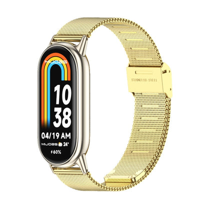 For Xiaomi Mi Band 8 / 9 / 9 NFC Mijobs Milan Buckle Metal Stainless Steel Watch Band(Gold+Light Gold) - Watch Bands by MIJOBS | Online Shopping UK | buy2fix