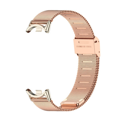 For Xiaomi Mi Band 8 / 9 / 9 NFC Mijobs Milan Buckle Metal Stainless Steel Watch Band(Rose Gold+Light Gold) - Watch Bands by MIJOBS | Online Shopping UK | buy2fix