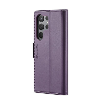 For Samsung Galaxy S23 Ultra 5G CaseMe 023 Butterfly Buckle Litchi Texture RFID Anti-theft Leather Phone Case(Pearly Purple) - Galaxy Phone Cases by CaseMe | Online Shopping UK | buy2fix